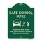 Signmission Designer Series-Safe School Students Must Enter And Exit From Driver Si, 18" L, 24" H, G-1824-9755 A-DES-G-1824-9755 - alternate 1